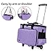 Yarwo Upgraded Rolling Sewing Machine Carrying Case, Detachable Trolley Tote Bag with Removable Bottom Board and Thickened Trailer Leg for Most Standard Sewing Machine and Accessories, Purple