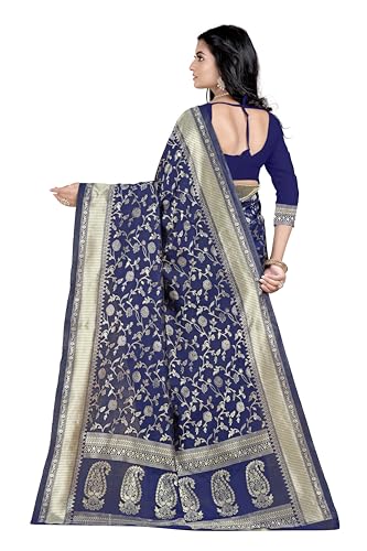 Image of Women's Banarasi Saree Pure Kanjivaram Silk Saree Soft Party Saree collections With Blouse Piece for Wedding saree