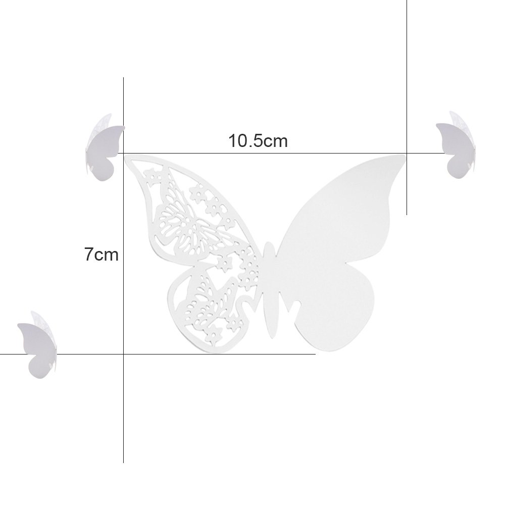 Tarjeta De Lugar Con Nombre De Mariposa, Vaso De Vino, Tarjeta De Papel Para  Decoración De, image size:1000x1000