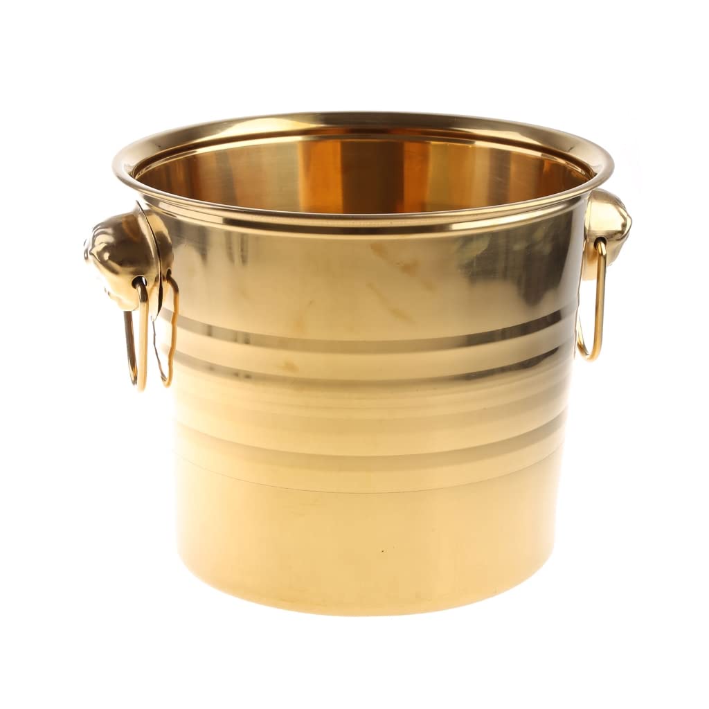Seau à glace épais en acier inoxydable pour champagne, vin, bière, fête KTV pour camping, fêtes et pique-niques, bar à la maison