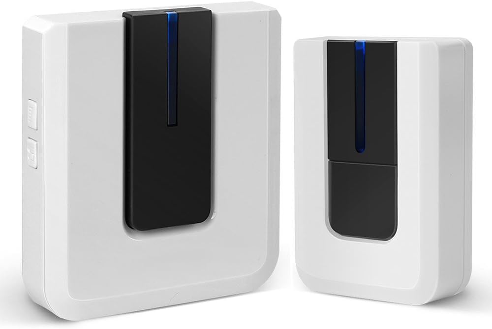 InJoy Wireless Doorbell Kit with 36 Chimes, Alarm System Door Smart Bell, Operating at 500 Feet,Battery Powered Ring Doorbells & Chimes