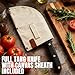 WatchFire Hand Forged Professional Cleaver Knife - 7CR17MOV Stainless Steel, 12.25
