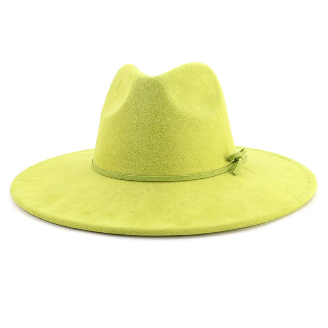 Unisex Big Brim Suede Top Hat Jazz Fedora Cappelli Donna Elegante Partito Matrimonio Feltro Cap Uomini Dress Cappelli