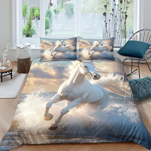 Housse de couette imprimée 3D canards blancs en microfibre de qualité supérieure pour lit 2 places - 4