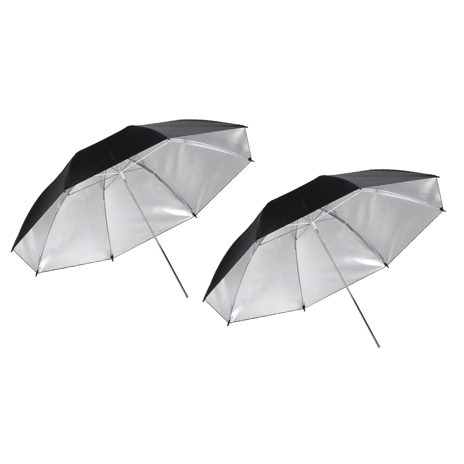 QUARKZMAN Pcs Ombrelli Per Fotografia, Pollici Dia Parabolic Reflective Ombrello Accessori Con Rivestimento Interno Argentato, Per Studio/Foto/Video/Riprese/Flash/Fotocamera, Nero.