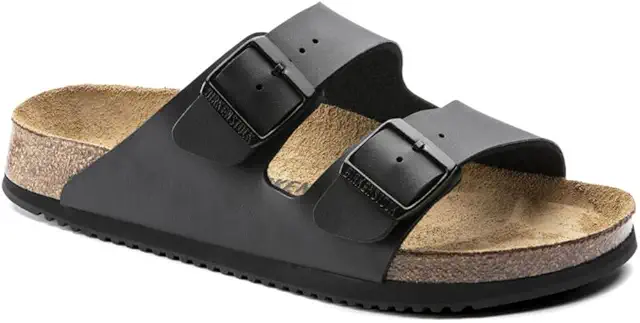 Birkenstock Arizona PROF BF Schwarz Zweiriemer Berufssandale mit Superlaufsohle