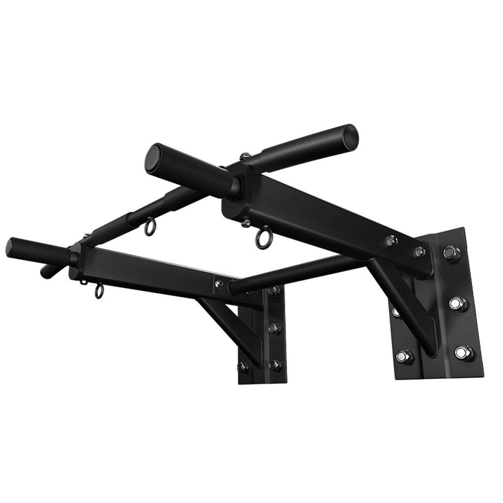 QUSYZD Pull Up Bar Gym Workout Strength Training Equipment Wall Mounted Horizontal Bar,multifunctional Fitness Bodybuilding Exerciser,Chinning Up Bars Bracket,bearing 400kg,Black