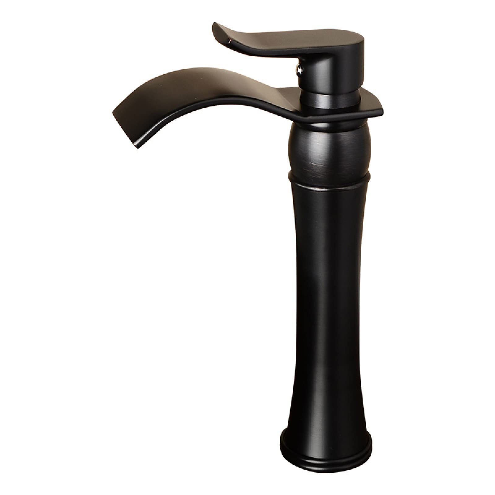 Robinet de salle de bain cascade noir pour moderniser la vasque d'une suite parentale