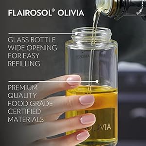 Flairosololiviatheoriginaladvancedoilsprayerforcookingkitchensaladsbbqscontinuousspraywithportioncontrol130mlglassoliveoilsprayerwhiteprint Urban Country Home Decor Flairosol olivia the original advanced oil sprayer for cooking kitchen salads bbqs continuous spray with portion control 130ml glass olive oil sprayerwhite print urban country home decor