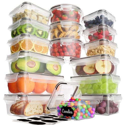 Withosent Frischhaltedosen mit Deckel 32-teiliges(16 Behälter+16 Deckel),...