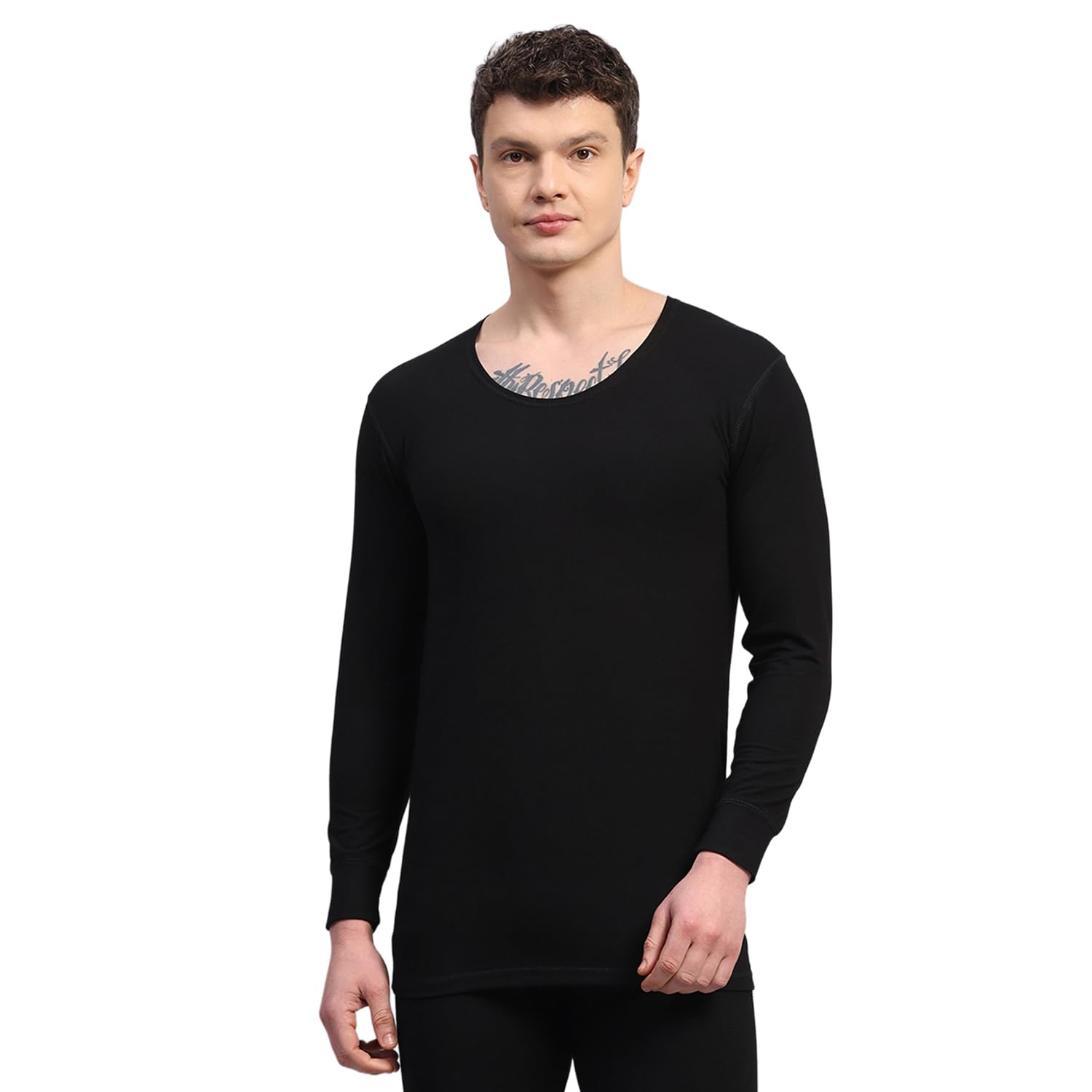 Mens Regular Fit Solid Full Sleeve Round Neck Thermal Vest | Men Thermal Vest for Winter | Warm Inner Wear Top | Soft Stretchable Comfortable Body Warmer for Men (Pack of 1)-image-33