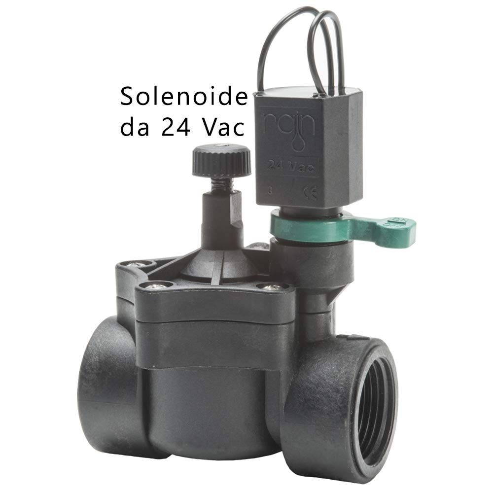 4 x Elettrovalvola K-Rain MADE IN ITALY RN-150 1" FF Con Regolatore Di Flusso Per Sistemi Di Irrigazione| Astina In Acciaio Autopulente|Molla Della Membrana In Acciaio Con Azione Progressiva