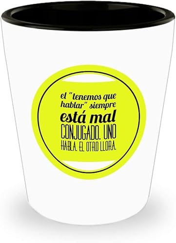 vaso de chupito tenemos que hablar, vaso regalo para papa tequila shot