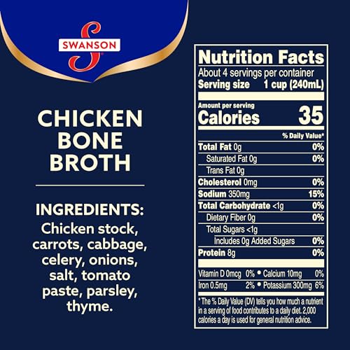 Image of SWANSON S Chicken Bone Broth, 32 oz Carton (Pack of 2)