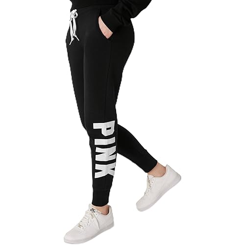 Victoria's Secret Women's Pink Logo Fleece Jogger Sweatpants, (XS-XXL)