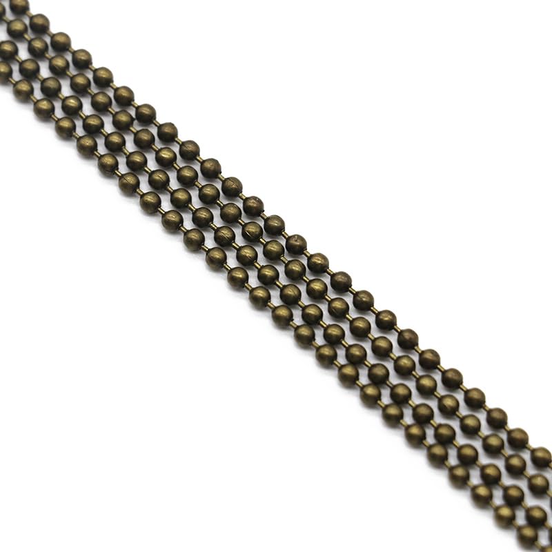 Catene: 1 Metro Di Catena A Pallini In Metallo Gold Plated 2mm - Foto 2