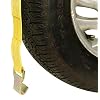 VULCAN Wheel Dolly Tire Harness with Flat Hooks - Bonnet Style - Classic Yellow - 1,665 Pound Safe Working Load - 2 Pack