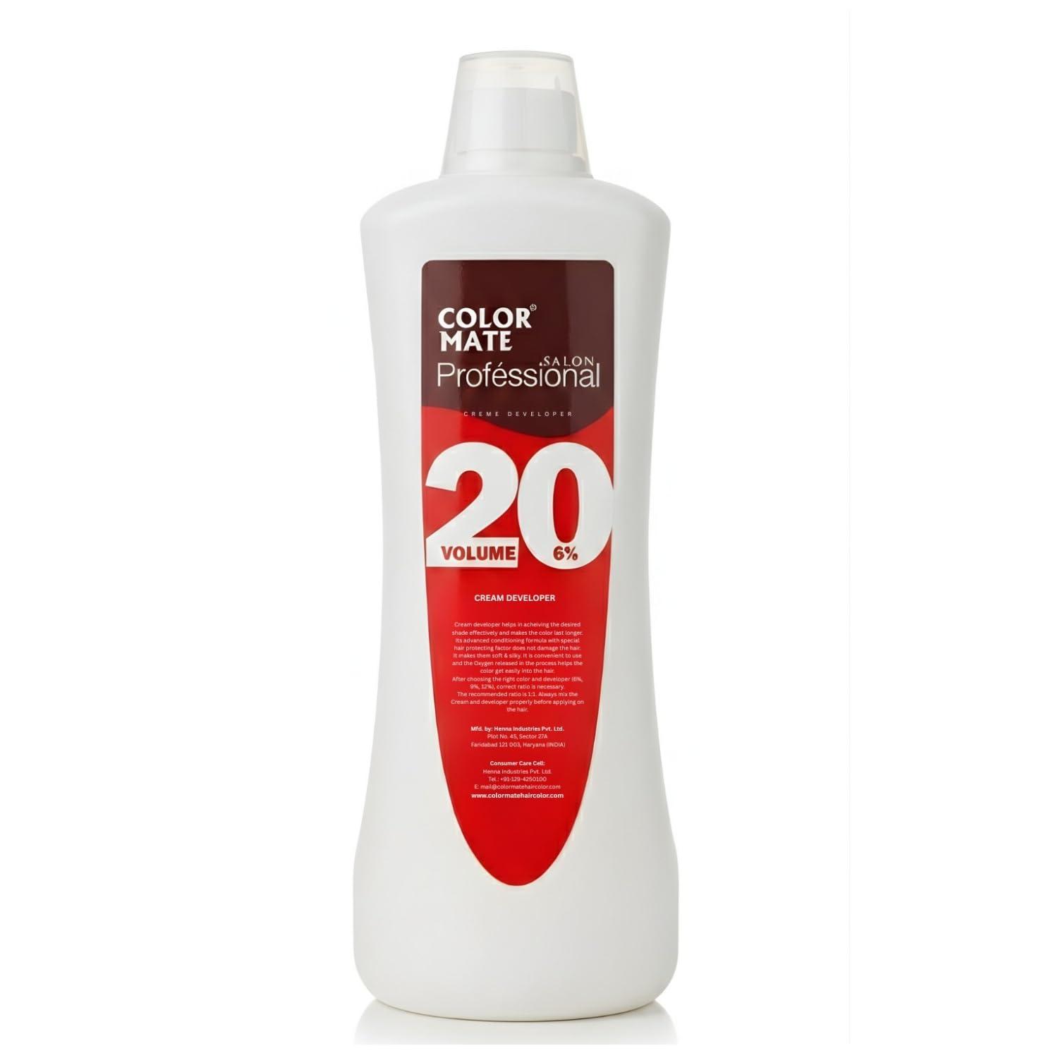 Color Mate Salon Professional Hair Color Creme Developer (20 Volume, 250ml)-image-1
