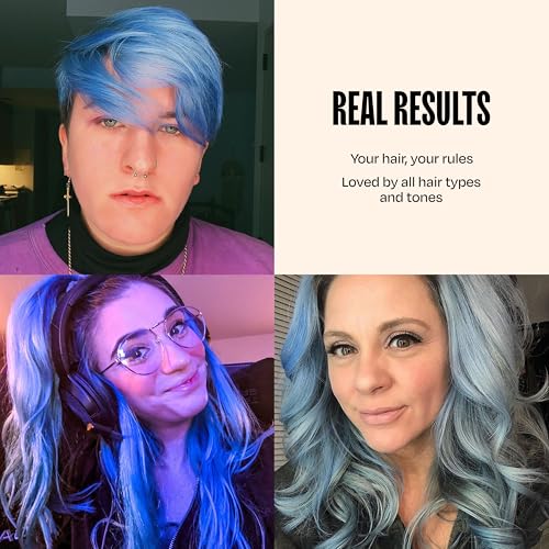 Image of Overtone Semi Permanent Hair Color Conditioner, Glacier Mist, 8 oz, Nourishing, Damage-Free, Color Depositing Mask for All Hair Types with Shea Butter & Coconut Oil, Vegan & Cruelty-Free