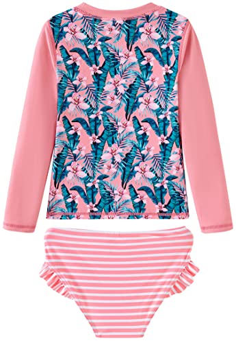Image of UMELOK Toddler and Little Girls Rash Guard Sets with Bikini Bottom Swimwear | UPF 50+ Sun Protection