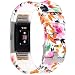 Bands for Fitbit Charge 2, Lwsengme Classic Fitness Replacement Accessories Wrist Band for 2016 Fitbit Charge 2 HR.Wrist Length 5.70"-8.26" (145mm-210mm) (Flower-01)