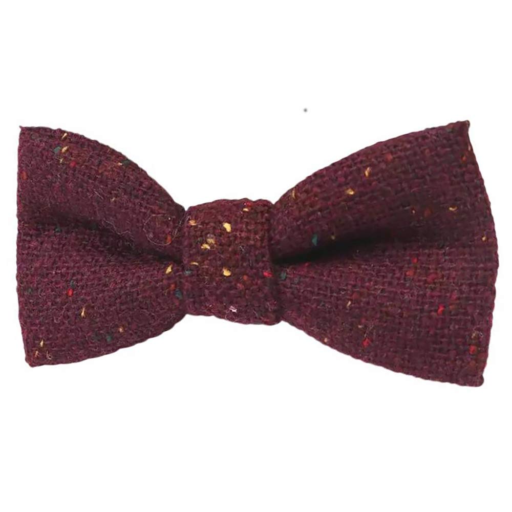 Db Dickie Bow Boys Burgundy Children's Kids Luxury Wool Pre-Tied And Elasticated Bow Tie (Burgundy) - Suitable For Formalwear, Weddings, Parties, Page Outfits
