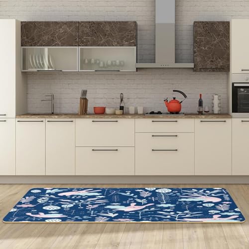 Alfombra de cocina para cuarto de lavado con conejitos decorativa y suave 3