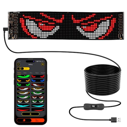 Panneau LED flexible Gelrova 36,8x9,1 cm avec texte personnalisé et matrice étanche