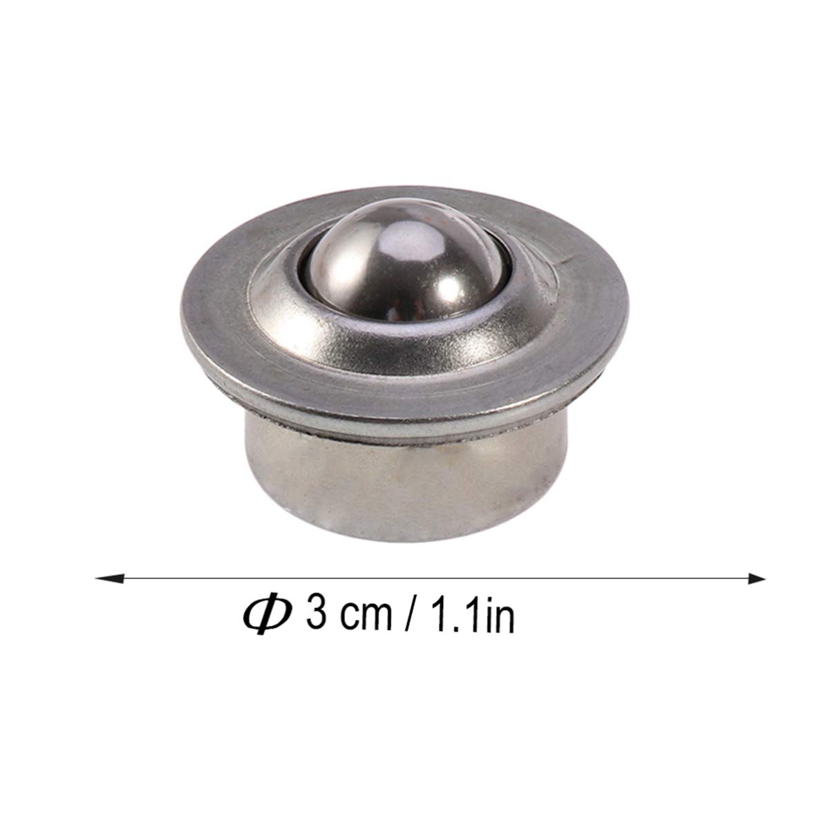 Lot De 10 Roulettes à Billes En Acier Inoxydable - Roulements De Transfert 360° Charge 55 Lbs - Idéal Convoyeur & Meuble