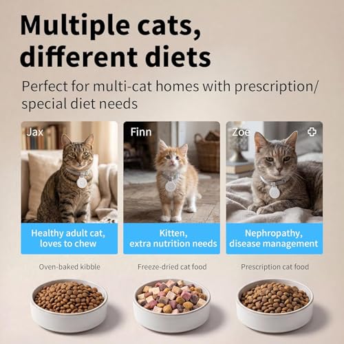 Distributeur croquettes chat automatique RFID programmable 1-10 repas - 5