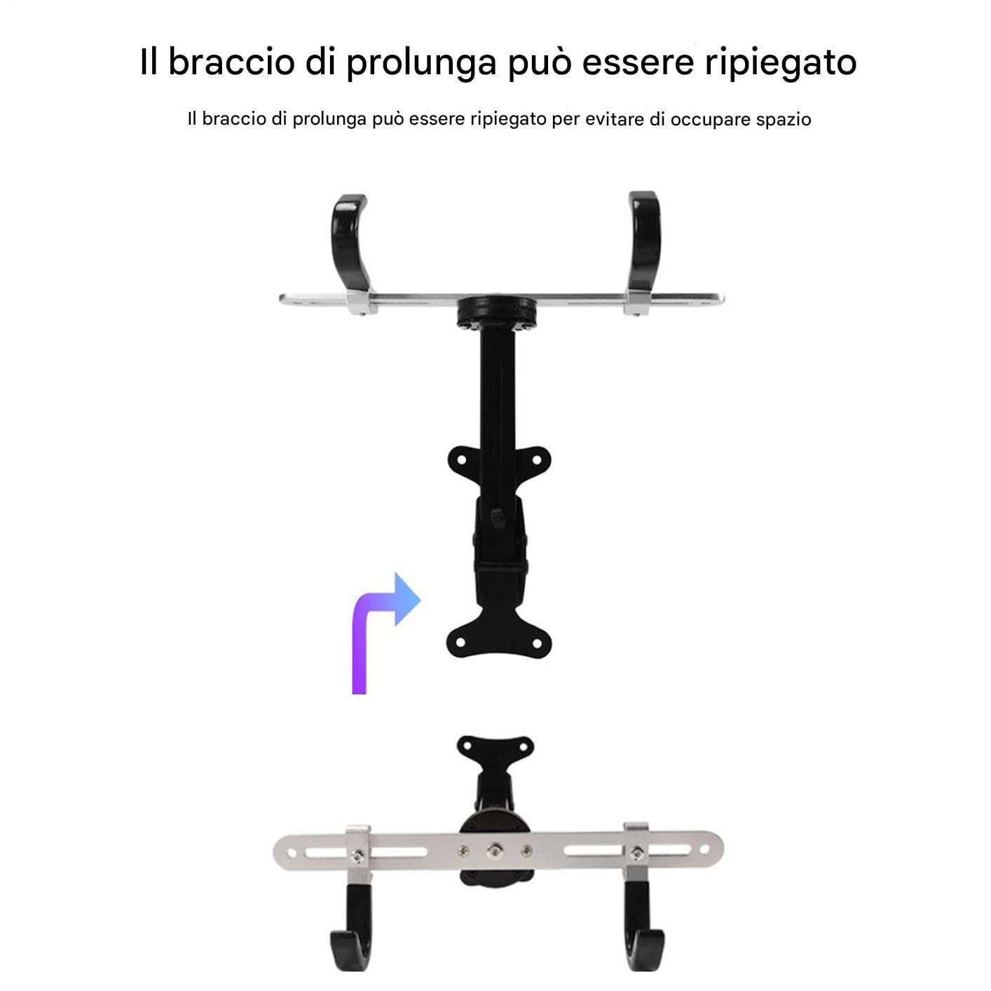 Appendino Per Biciclette Da Parete Gancio Regolabile | Portabiciclette Verticale Da Parete Per Uso Interno, In Casa, Garage, Per Organizzazione, Deposito, Esposizione E Risparmio