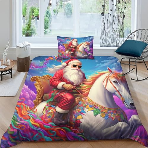 Housse de couette fermeture éclair cheval blanc fini la couette qui glisse