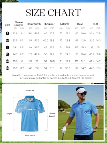 Hardaddy Men's Stripe Short Sleeve Casual Polo Shirts - $8.49 after coupon - image 7