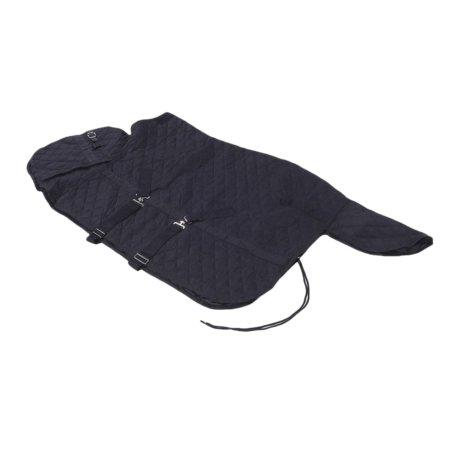 Coperta per cavallo regolabile, impermeabile, materiale imbottito in pongee, per uso in tutte le stagioni, nero