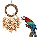 Wnvivi Bird Swing Chewing Toy,Corn Cobs Bird Bite Toy with Rattan Ring,Parrot Perch Nibbling Toys for Budgies Lovebirds