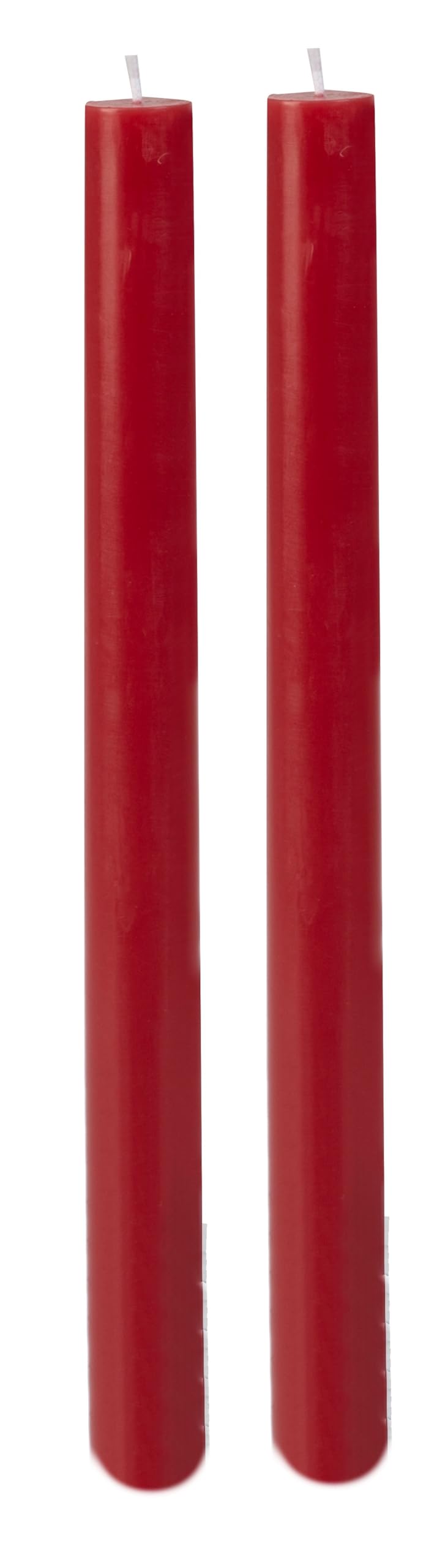 2 Pack Tall Taper Candles - Unscented Dinner Candle Set 10 Hour Burn Time, 10-Inch, Cranberry Red