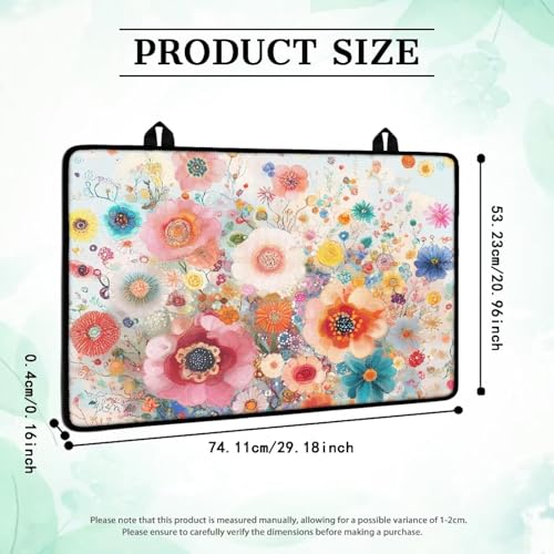 Image of Vintage Flower Extra Large Stove Top Cover for Electric, Ceramic Glass Electric Stove Top Cover, Range Protector for Gas Burners, Dish Drying Mat for Kitchen, Washable(30 inchx21 inch)