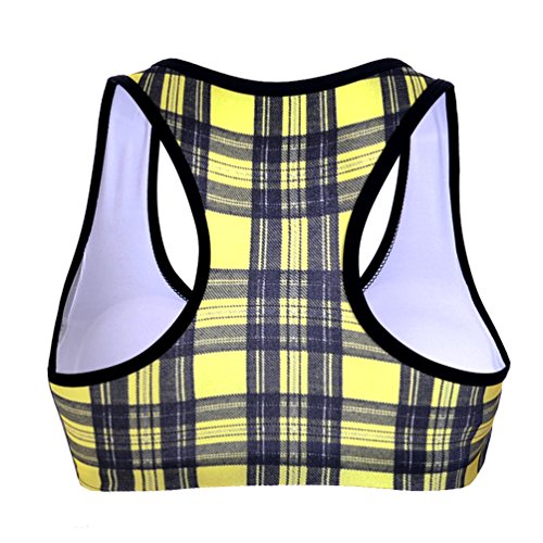 Image of Sister Amy Women's Aerobics Gym Dance Yoga Vest Printed Sports Bra Top Vest