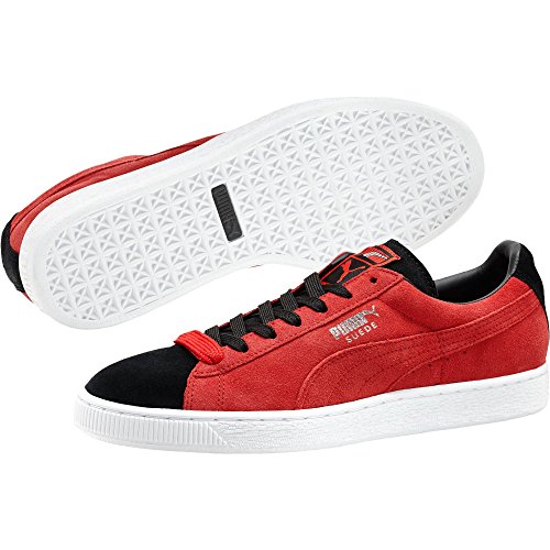PUMA Men's Suede Classic + Sneaker, High Risk Red/Black, 5 M US
