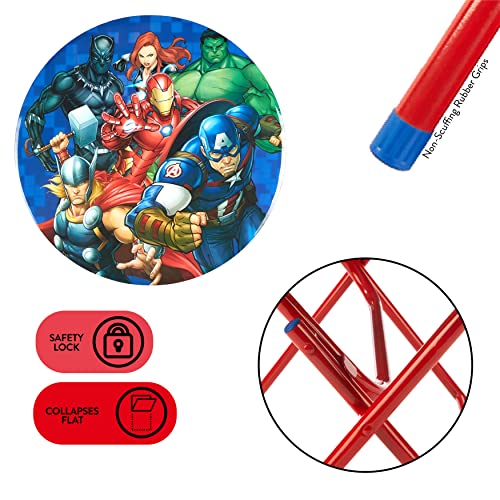 Image of Marvel Avengers 3 Piece Foldable Round Table and Chair Set, Ages 3+