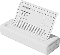 Vista 2 de HPRT Impresora portátil inalámbrica, impresora térmica Bluetooth para viajes, oficina móvil, escuela, hogar, compatible con iOS Android, color blanco