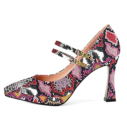 ROSERWISH Womens Platform Wedding Buckle Ankle Strap Pointed Toe Sexy Patent Party Stiletto High Heel Pumps Dress Shoes 4 Inch2