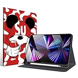 iPad Pro 11インチ ケース 2022/2021/2020 第4世代/第3世代/第2世代 対応 iPad Pro 11 ケース Apple Pencil ペンシル 収納 衝撃吸収 カバー 通用 手帳型 薄型 軽量 傷防止 耐衝撃カバー カバー オートスリープ/ウェイク機能 角度調節 折りスタンド おしゃれ かわいい iPad Pro 11インチ ケース（DK-red）