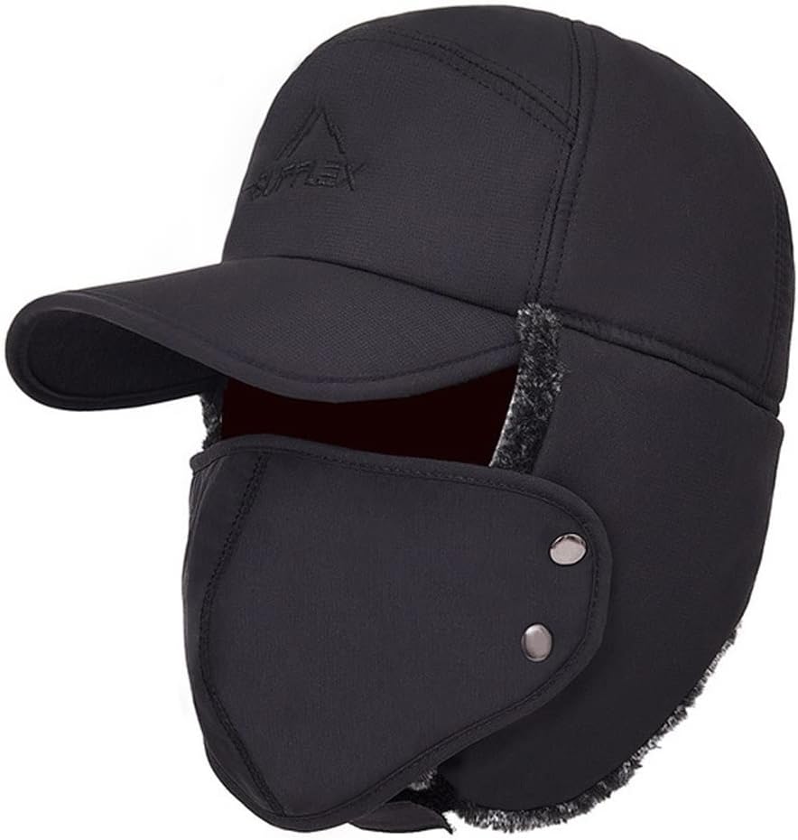 VIDI Winter Coldproof Thermal Bomber Hats Warm Faux Oudoor Hat Men Ear Flap Cap Trooper Trapper Soft Caps
