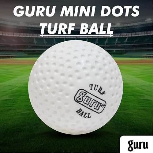 Image of GURU Bowling Turf Balls, Cricket Practice Ball, Small Dot Balls for Bowling Machine, Field Hockey Training