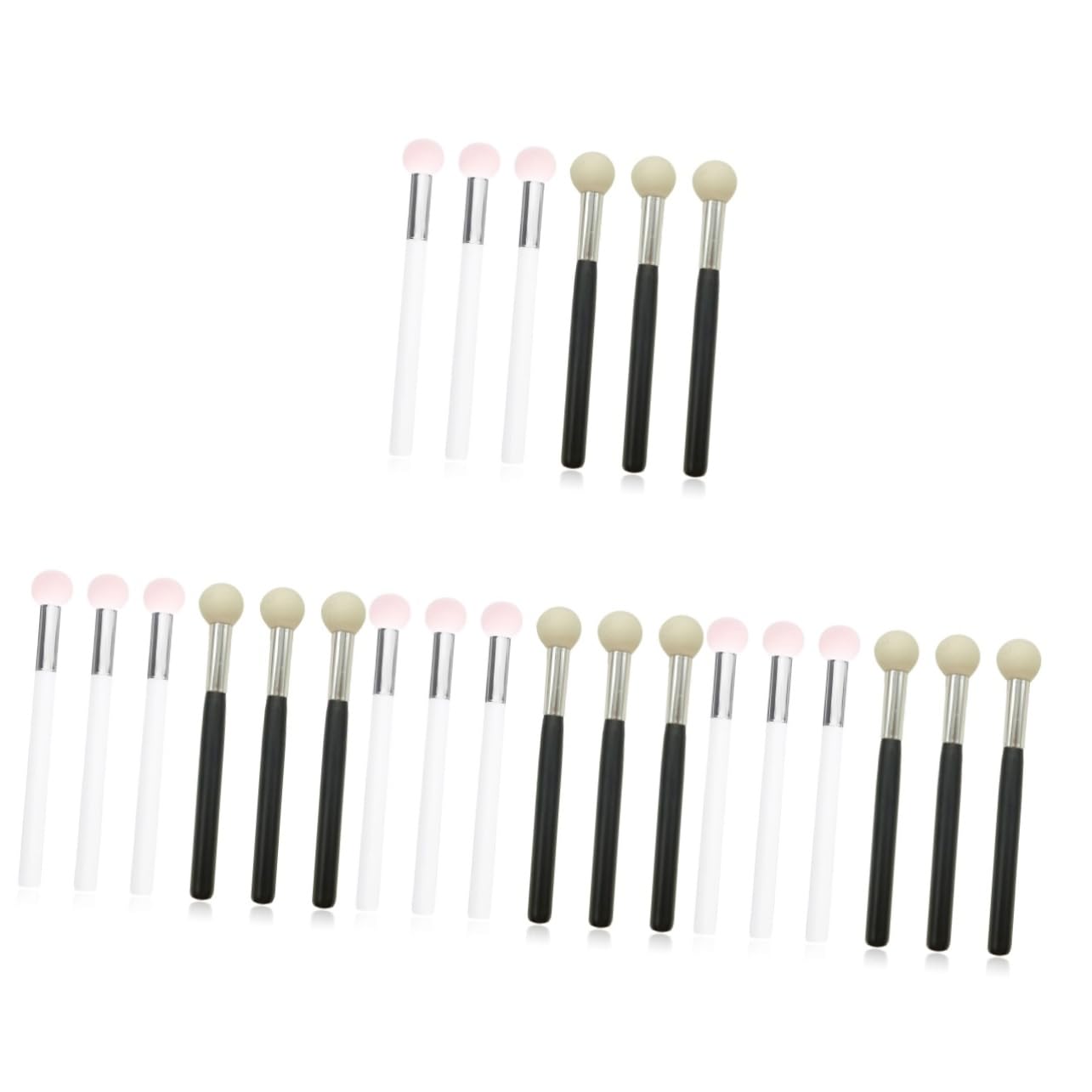 POPETPOP 24pezzi Pennelli Correttori e Spugnette Per Trucco Testa Spugna Per Fondotinta e e Strumenti Cosmetici Professionali Per Make-up e Applicazione Di Polvere