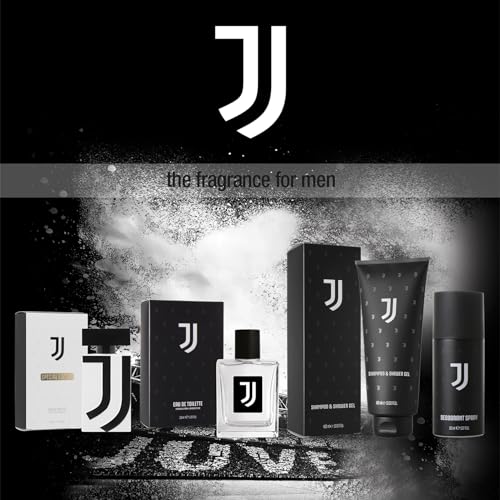 Juventus Herren-Geschenkbox, Deodorant 150 ml + Duschschaum 200 ml + Schal