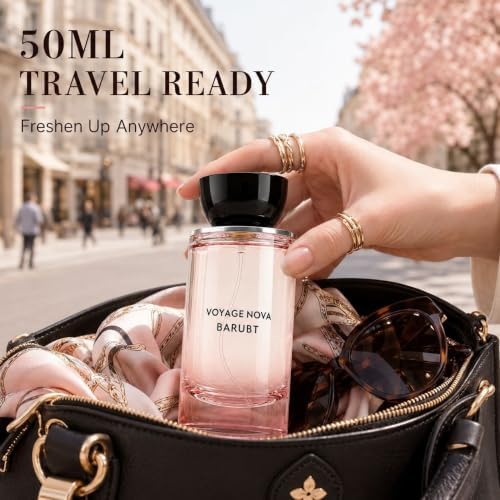 Eau de Toilette for Women – Lychee & Bergamot Top Notes, Ginger Rose Peony Floral Heart, Cocoa Warm Base, Elegant Date Night Romantic Floral Fruity Fragrance