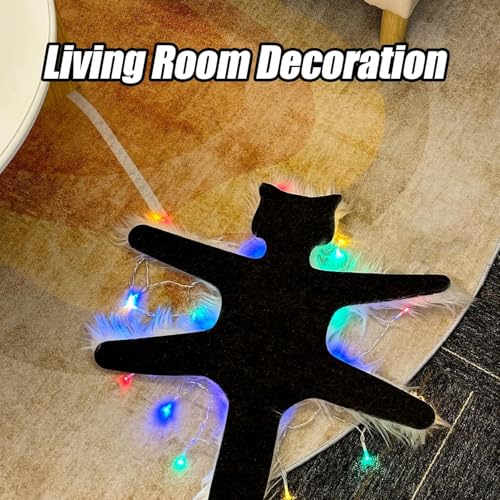 Tapete decorativo gato frito con luces LED miniatura 6
