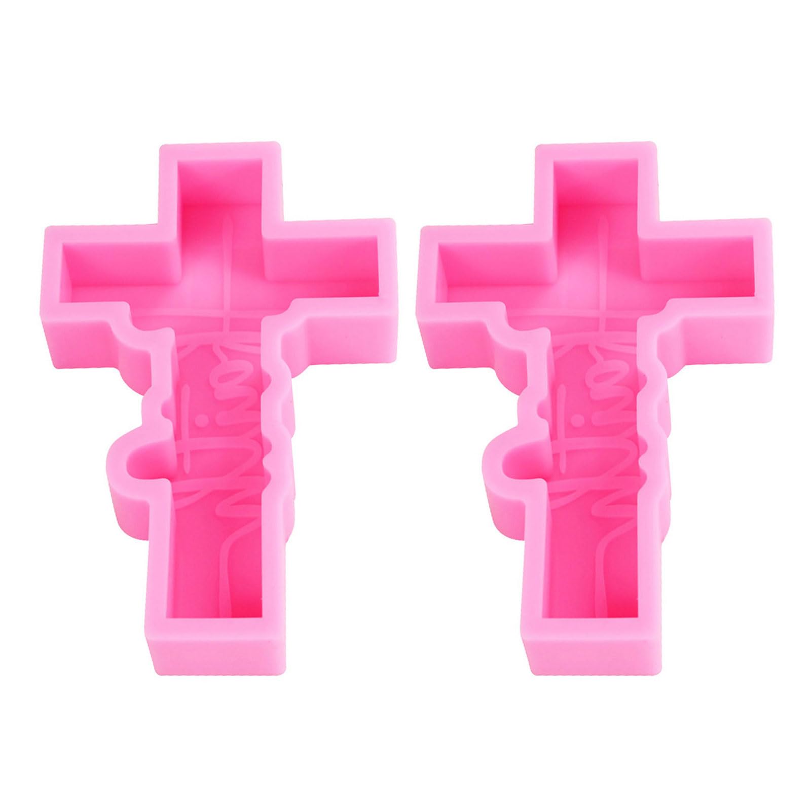 Buxuaaaa 2Pcs Silicone Crucifix Molds for Unique Cake Decoration Chocolate and Fondant Baking Household Dessert Bakewares Dessert Craft Supplies